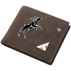 Carteira casual retrô masculina DEABOLAR Carteira de couro PU de grande capacidade com slot para vários cartões