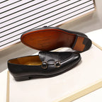 Felix chu mocassins masculinos de couro genuíno feitos à mão com alça de monge sapatos casuais para festa de casamento calçados de verão e outono