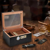 Caixa de charuto casa prática de madeira transparente capa caixa de armazenamento de charuto de madeira maciça caixa hidratante charuto caixa de madeira presentes novo