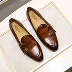 Felix chu mocassins masculinos de couro genuíno feitos à mão com alça de monge sapatos casuais para festa de casamento calçados de verão e outono