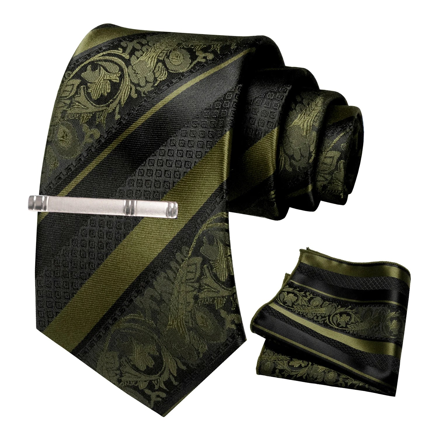 Clássico masculino floral gravata 8cm conjunto de gravata de seda bolso quadrado gravata clipe ternos de negócios acessórios noivo casamento cravat