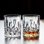 6 pces/4 pces/2 pces/1 pces copo de uísque vidro de cristal 230ml copo de vinho transparente drinkware para bar/casa copos de espírito copo de água em relevo