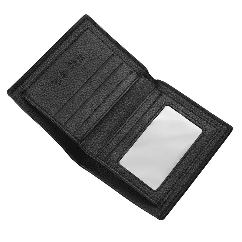 Homens Bolsa Curta Lychee Imprimir Inglês Casual Estilo Zipper Credit Card Wallet