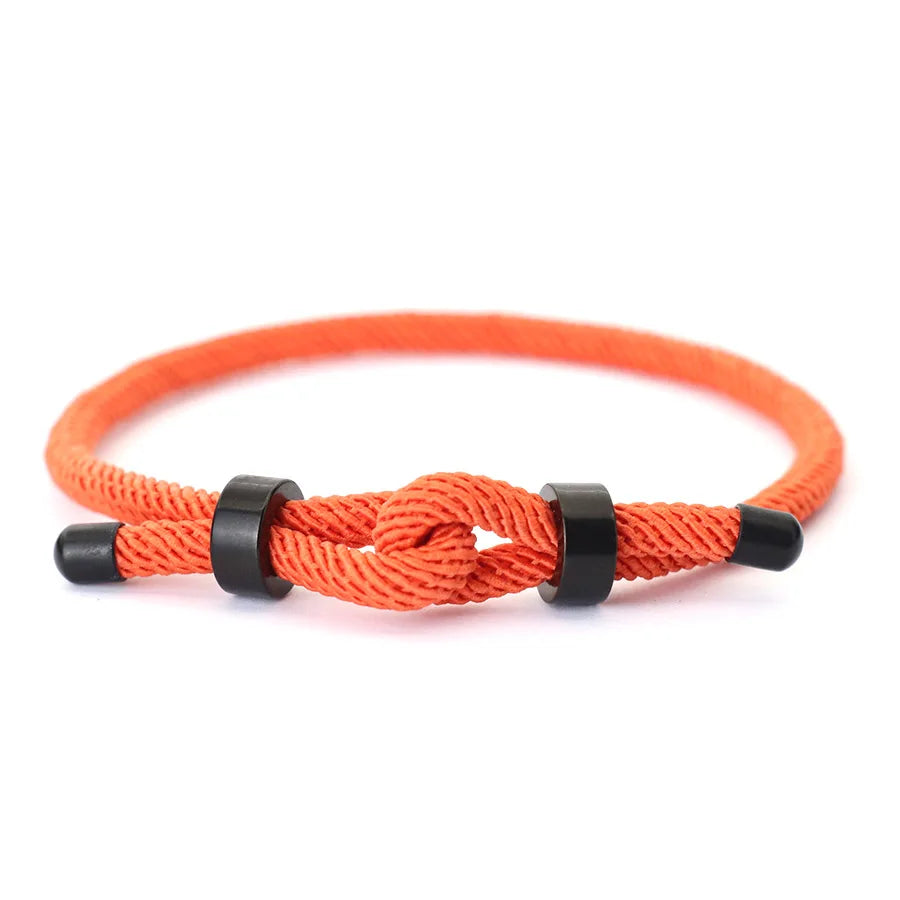 Pulseira ajustável corda vermelha para homens, fecho de aço inoxidável, braclet de ciclismo ao ar livre, grau A, corda de 4mm, presente para ele
