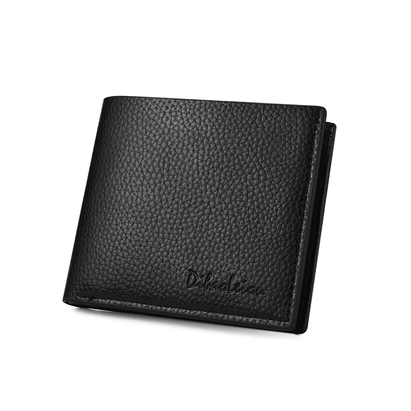 Homens Bolsa Curta Lychee Imprimir Inglês Casual Estilo Zipper Credit Card Wallet