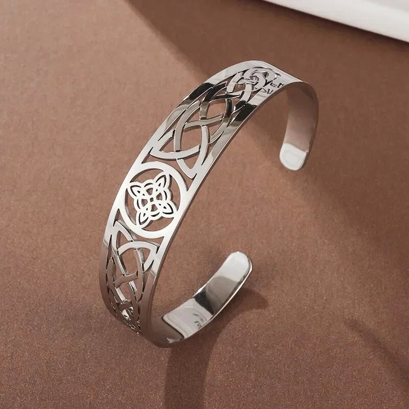 Pulseira de punho simples brilhante de dupla camada de aço inoxidável adequada para homens e mulheres pulseira de punho de duas cores joias de casal