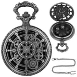 Steampunk Roda Dice Cover Design, Retro Cinza Steampunk Gear, Pingente Relógio de Bolso Caso, Acessório Relógio, Arte Presentes Colecionáveis, 38cm