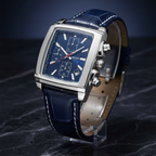 Relógio Cronógrafo com Pulseira de Couro